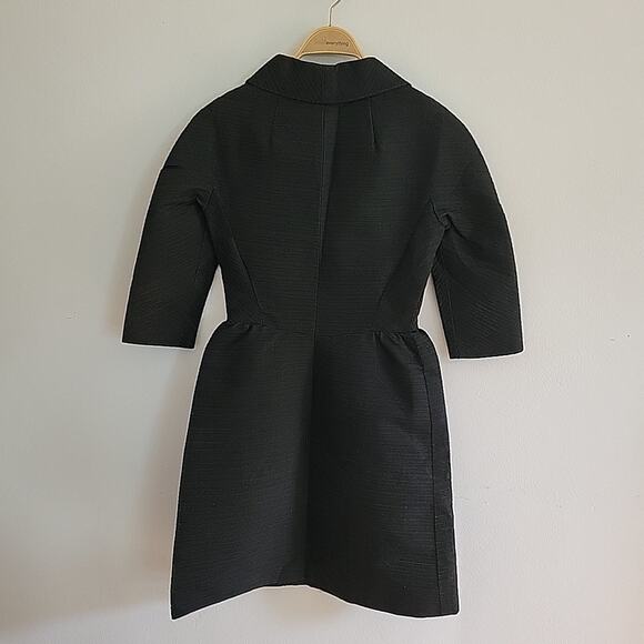 Vintage Bullocks Wilshire Wynshire Black Double Breasted Textured Dress Classic - Picture 6 of 16